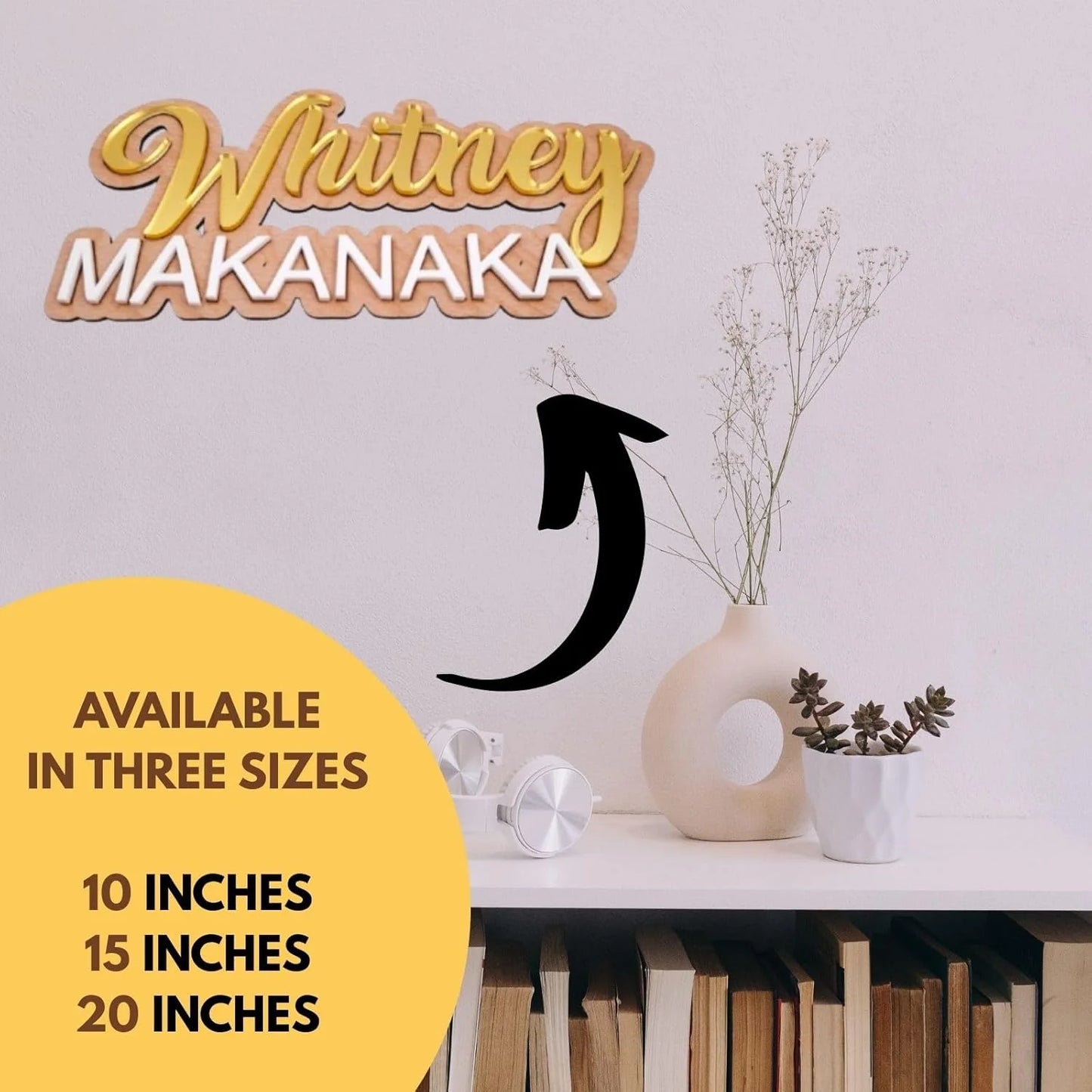 Personalised Wooden Name Sign – Custom Wall Plaque by DISPLAY & WONDER