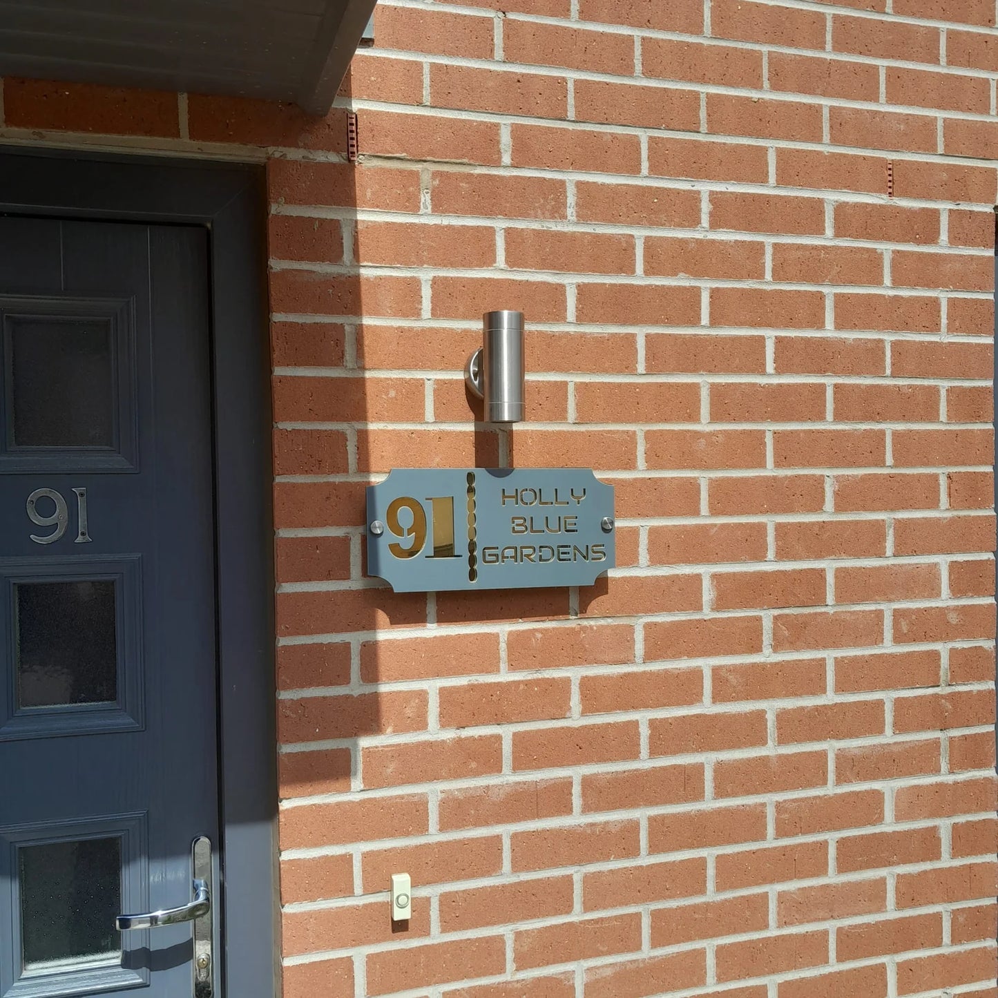 Contemporary Floating Acrylic House Sign β Custom Door Number Plaque by DISPLAY & WONDER Size: 12 x 5.6 inches (30.48cm x 14.22cm)