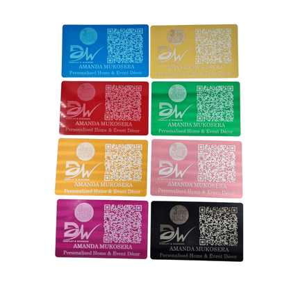 Display &amp; Wonder Premium Aluminium Laser Etched Business Card
