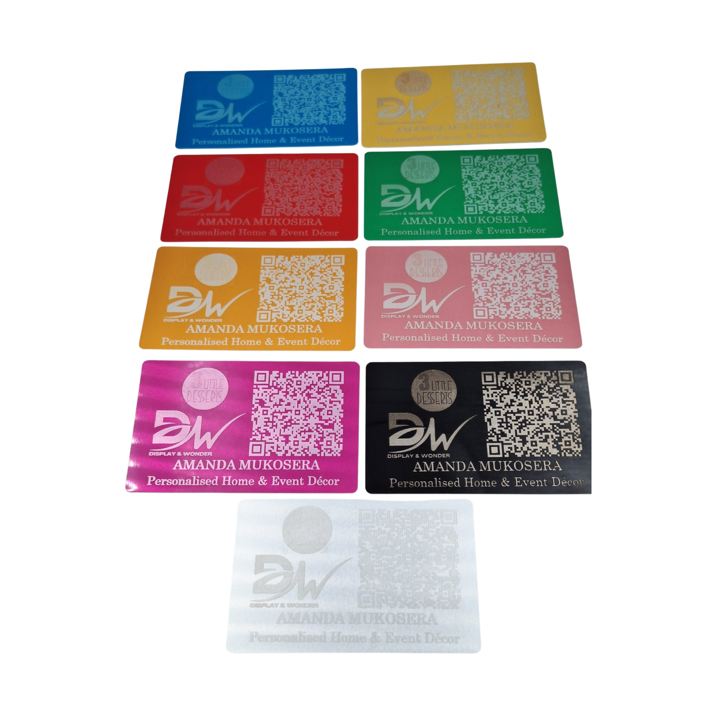 Display &amp; Wonder Premium Aluminium Laser Etched Business Card