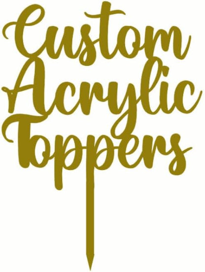 Custom Acrylic Cake Topper with Name – Personalised for All Occasions | DISPLAY & WONDE