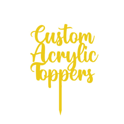 Acrylic Custom Cake Topper | Personalised Cake Toppers | Happy Birthday | Wedding Decoration Table Centre Piece Party Decoration | Strong 3mm Acrylic | Custom Cake Acrylic Topper by Display and Wonder