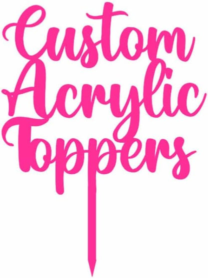 Custom Acrylic Cake Topper with Name – Personalised for All Occasions | DISPLAY & WONDE