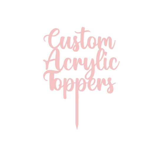 1 Any Message | Acrylic Custom Cake Topper | Personalised Cake Toppers | Happy Birthday | Wedding Decoration Table Centre Piece Party Decoration | Strong 3mm Acrylic (Copy)