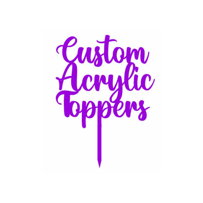 Acrylic Custom Cake Topper | Personalised Cake Toppers | Happy Birthday | Wedding Decoration Table Centre Piece Party Decoration | Strong 3mm Acrylic | Custom Cake Acrylic Topper by Display and Wonder
