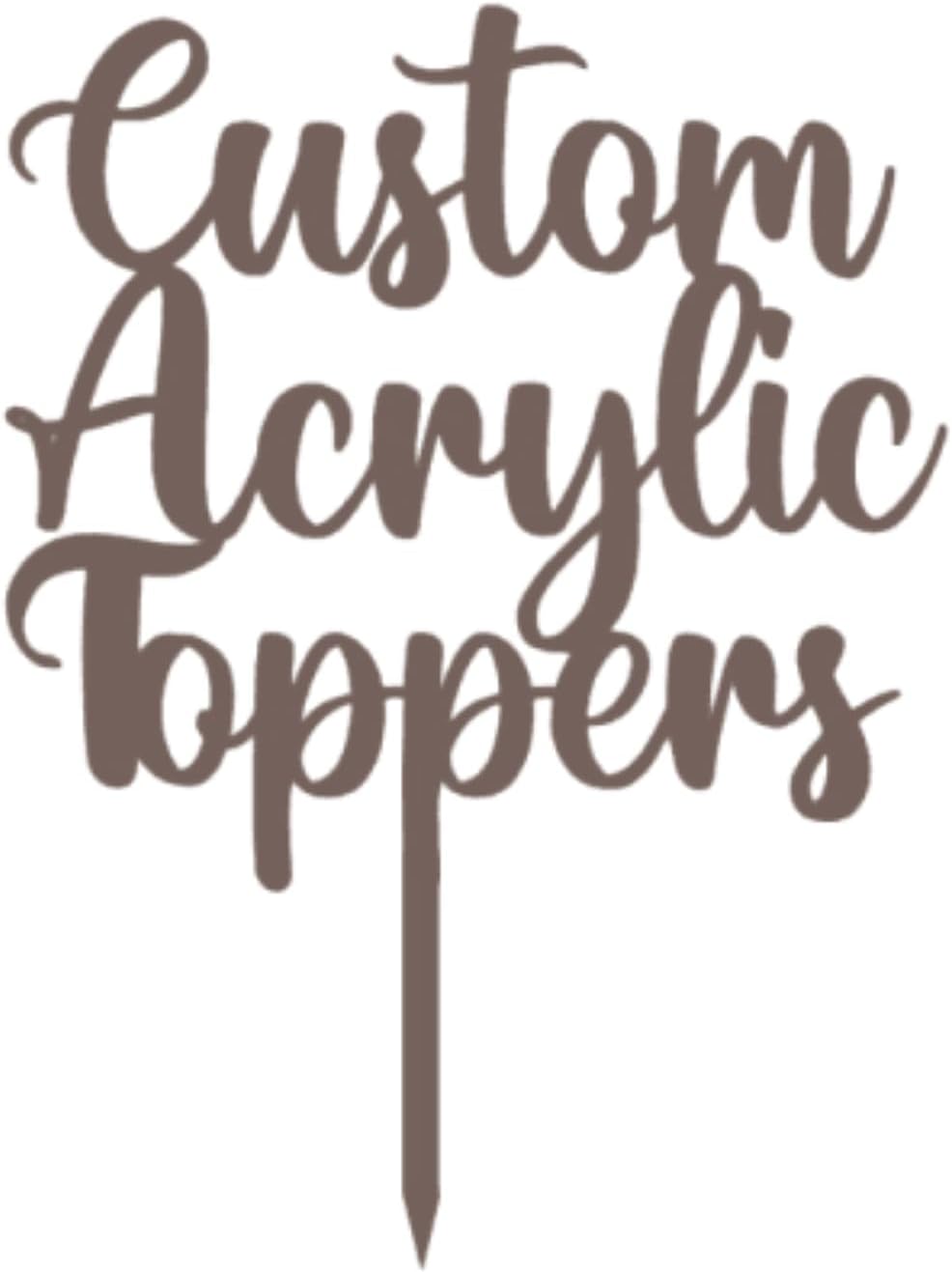 Custom Acrylic Cake Topper with Name – Personalised for All Occasions | DISPLAY & WONDE