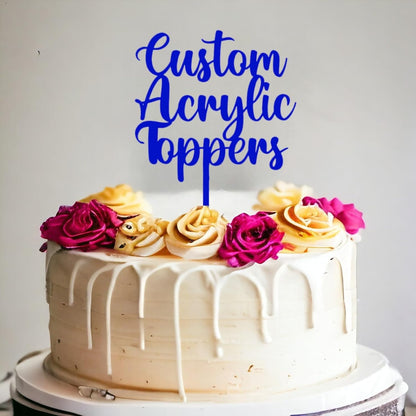 Custom Acrylic Cake Topper with Name – Personalised for All Occasions | DISPLAY & WONDE