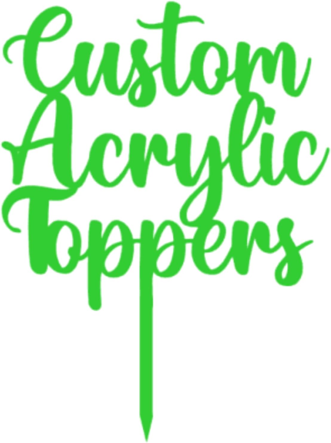 Custom Acrylic Cake Topper with Name – Personalised for All Occasions | DISPLAY & WONDE