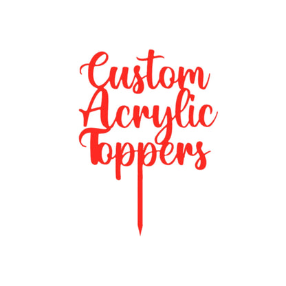 Acrylic Custom Cake Topper | Personalised Cake Toppers | Happy Birthday | Wedding Decoration Table Centre Piece Party Decoration | Strong 3mm Acrylic | Custom Cake Acrylic Topper by Display and Wonder