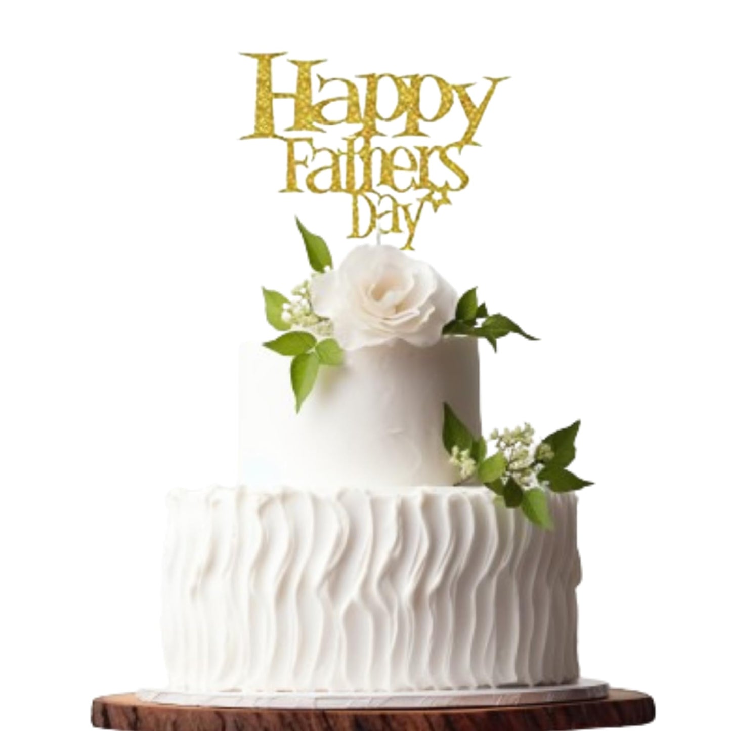 Happy Fathers Day Cake Topper Glitter Cardstock Toppers -