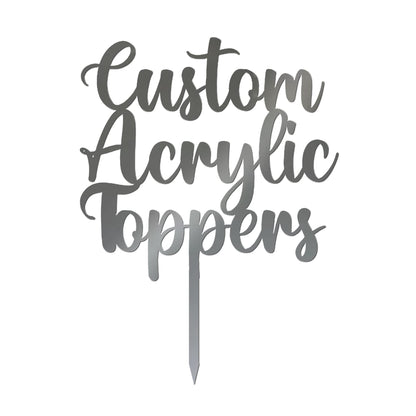 Acrylic Custom Cake Topper | Personalised Cake Toppers | Happy Birthday | Wedding Decoration Table Centre Piece Party Decoration | Strong 3mm Acrylic | Custom Cake Acrylic Topper by Display and Wonder