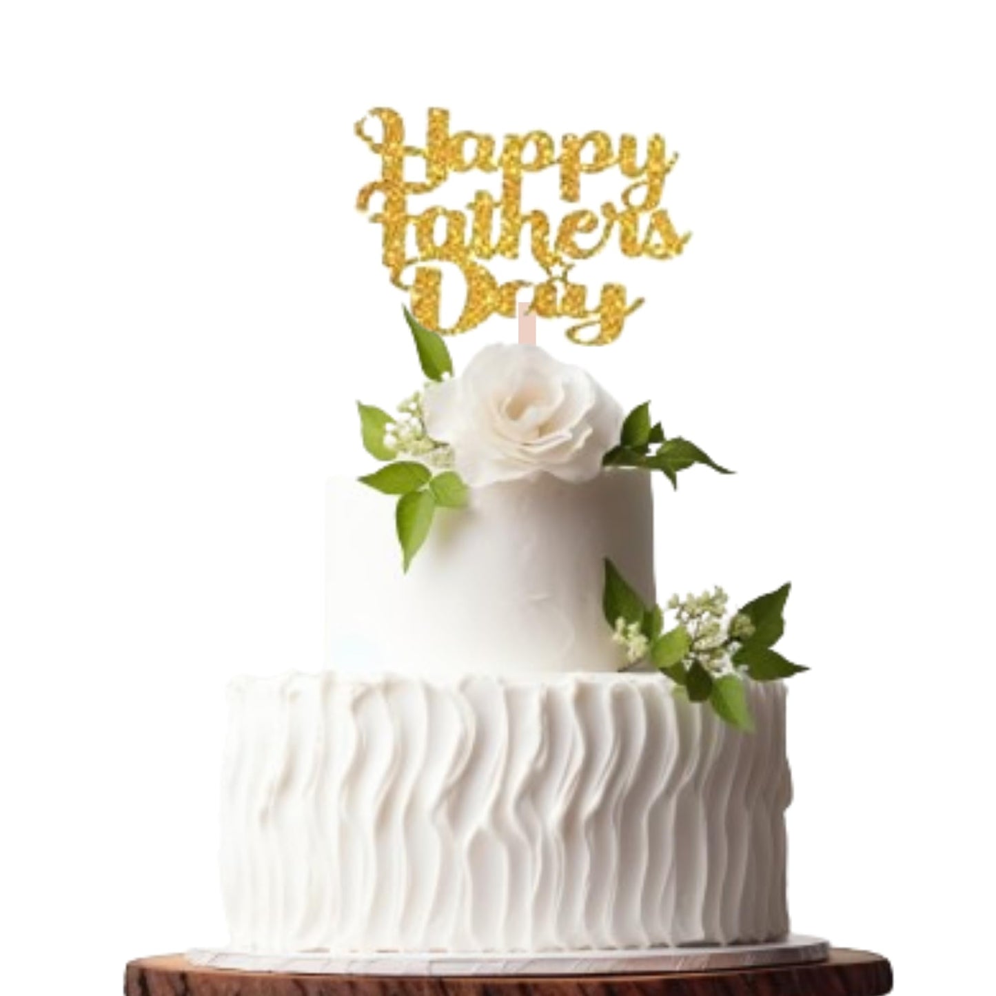 Happy Fathers Day Cake Topper Glitter Cardstock Toppers -