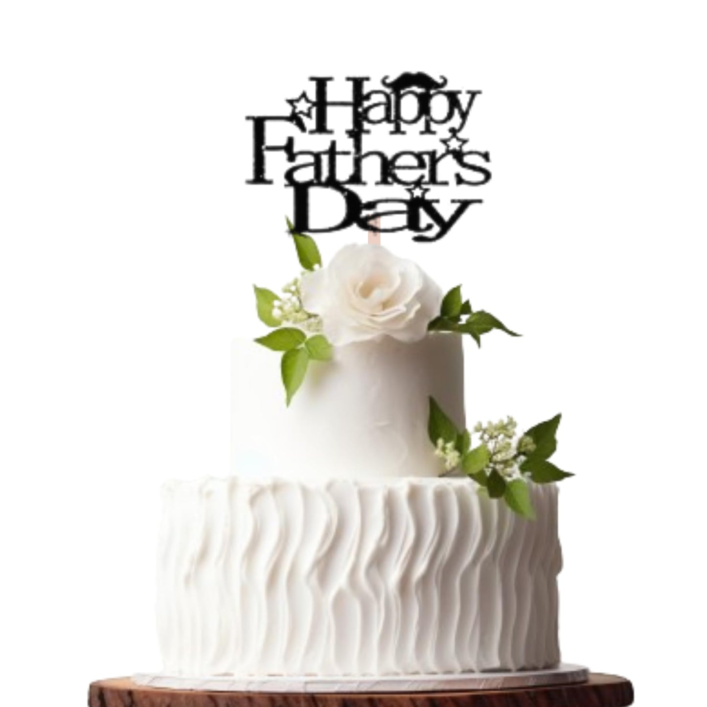Happy Fathers Day Cake Topper Glitter Cardstock Toppers -