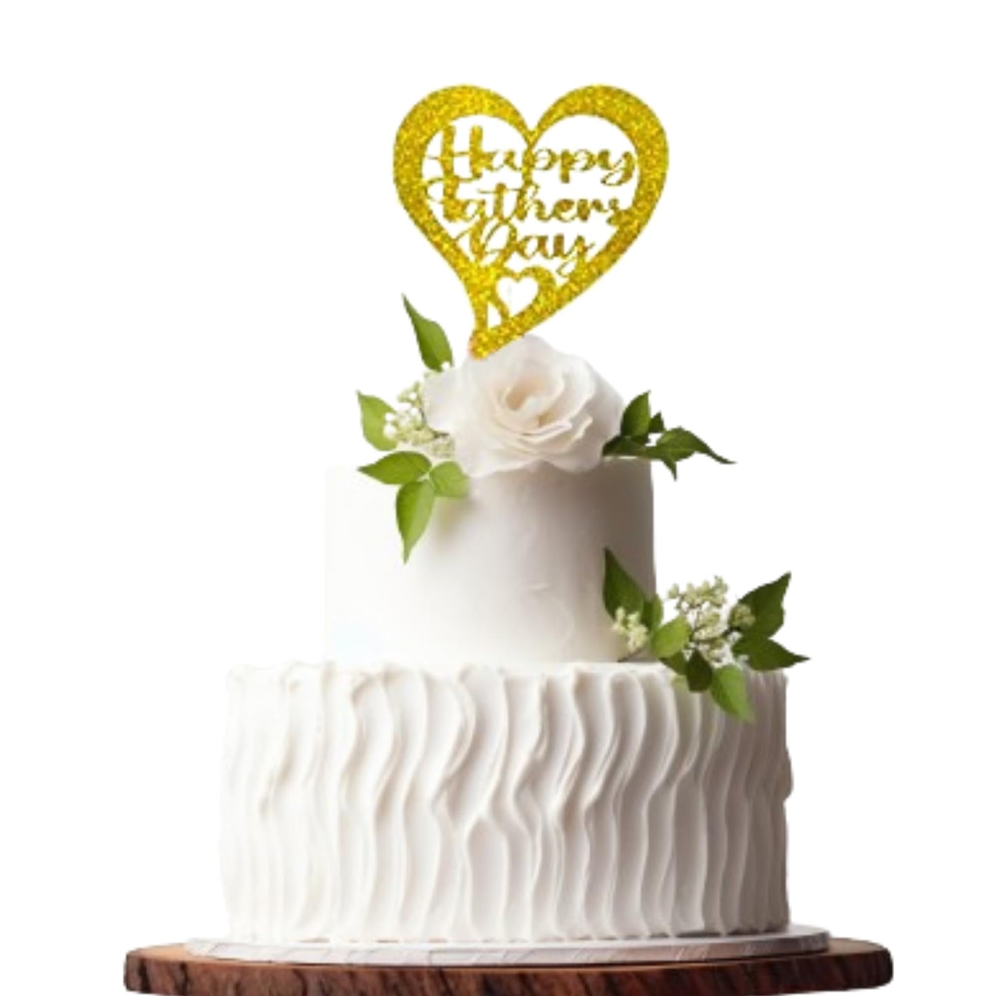 Happy Fathers Day Cake Topper Glitter Cardstock Toppers -