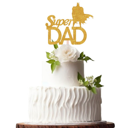 Happy Fathers Day Cake Topper Glitter Cardstock Toppers -