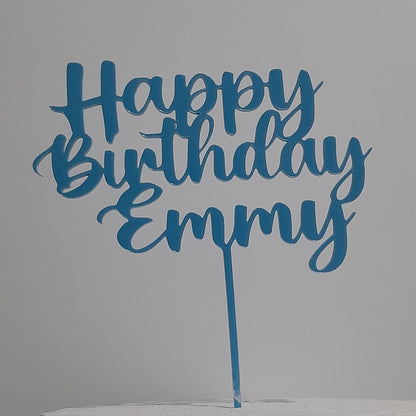 Acrylic Custom Cake Topper | Personalised Cake Toppers | Happy Birthday | Wedding Decoration Table Centre Piece Party Decoration | Strong 3mm Acrylic | Custom Cake Acrylic Topper by Display and Wonder
