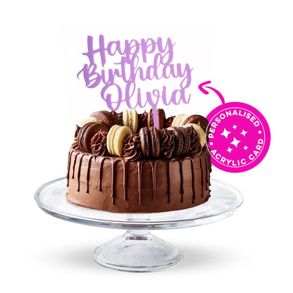 Acrylic Custom Cake Topper | Personalised Cake Toppers | Happy Birthday | Wedding Decoration Table Centre Piece Party Decoration | Strong 3mm Acrylic | Custom Cake Acrylic Topper by Display and Wonder