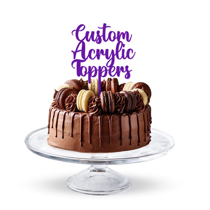 Acrylic Custom Cake Topper | Personalised Cake Toppers | Happy Birthday | Wedding Decoration Table Centre Piece Party Decoration | Strong 3mm Acrylic | Custom Cake Acrylic Topper by Display and Wonder