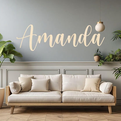 Personalised Wooden Name Sign – Custom Baby & Event Décor – 10, 15, 20 Inches – Multiple Colours