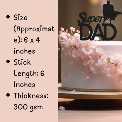 Happy Fathers Day Cake Topper Glitter Cardstock Toppers -