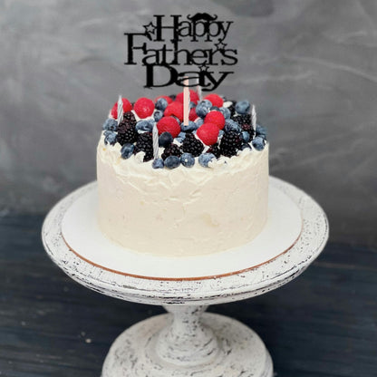 Happy Fathers Day Cake Topper Glitter Cardstock Toppers -