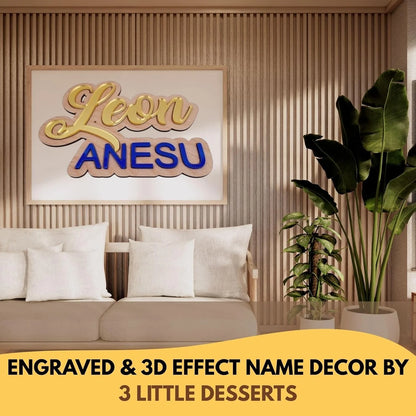 Personalised Wooden Name Sign – Custom Wall Plaque by DISPLAY & WONDER