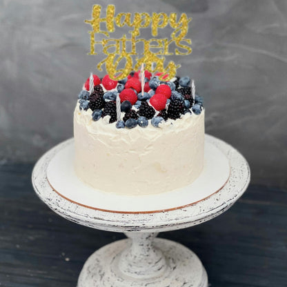 Happy Fathers Day Cake Topper Glitter Cardstock Toppers -