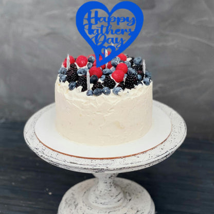 Happy Fathers Day Cake Topper Glitter Cardstock Toppers -