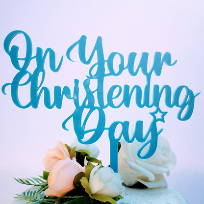 Acrylic Custom Cake Topper | Personalised Cake Toppers | Happy Birthday | Wedding Decoration Table Centre Piece Party Decoration | Strong 3mm Acrylic | Custom Cake Acrylic Topper by Display and Wonder