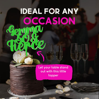 Acrylic Custom Cake Topper | Personalised Cake Toppers | Happy Birthday | Wedding Decoration Table Centre Piece Party Decoration | Strong 3mm Acrylic | Custom Cake Acrylic Topper by Display and Wonder