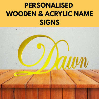 Personalised Wooden & Acrylic Name Signs  by DISPLAY & WONDER