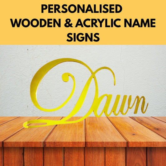 1 Personalised Wooden & Acrylic Name Signs by 3 LITTLE DESSERTSPerfect for Baby Gifts, Nursery Decor & Special Events (Light Pink, 15 Inches) (Copy)