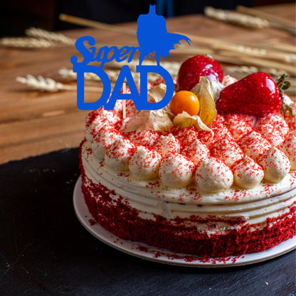 Happy Fathers Day Cake Topper Glitter Cardstock Toppers -