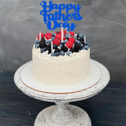 Happy Fathers Day Cake Topper Glitter Cardstock Toppers -