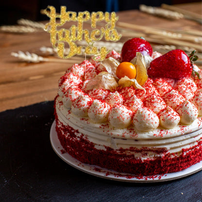 Happy Fathers Day Cake Topper Glitter Cardstock Toppers -