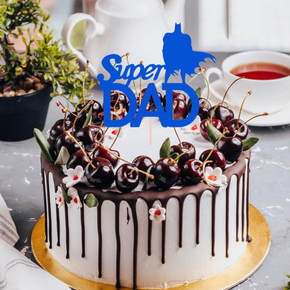 Happy Fathers Day Cake Topper Glitter Cardstock Toppers -