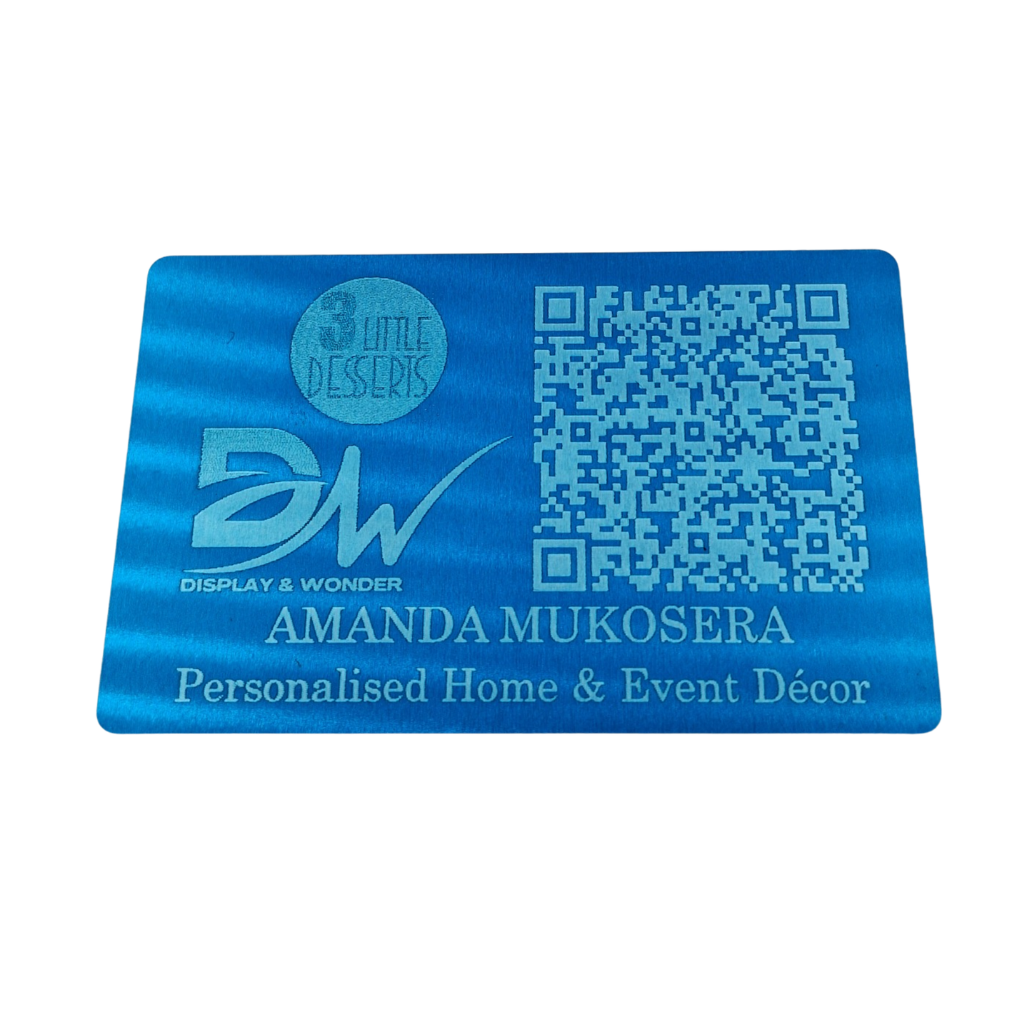 Display &amp; Wonder Premium Aluminium Laser Etched Business Card