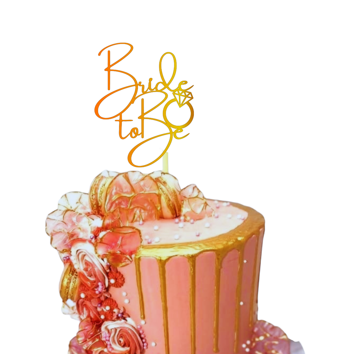Bride To Be Cake Topper - Wedding Bridal Shower - Hen Party Bachelorette Parties Decoration - Cake Toppers by 3 LITTLE DESSERTS