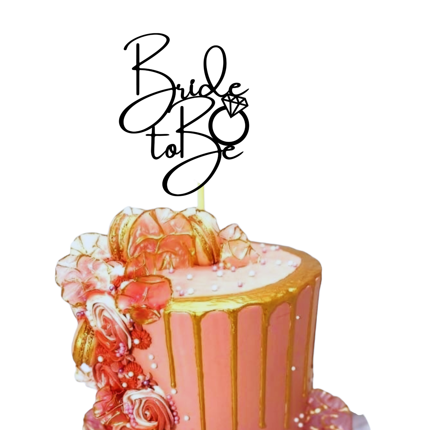Bride To Be Cake Topper - Wedding Bridal Shower - Hen Party Bachelorette Parties Decoration - Cake Toppers by 3 LITTLE DESSERTS