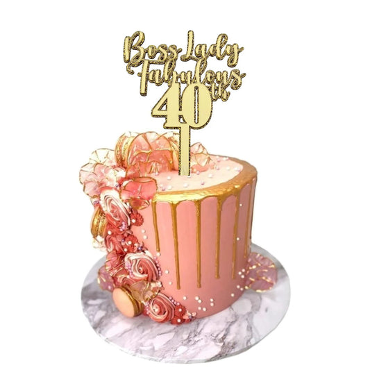 Custom Double-Layered Acrylic Cake Topper 4 Inches  By Display & Wonder – Handcrafted in the UK