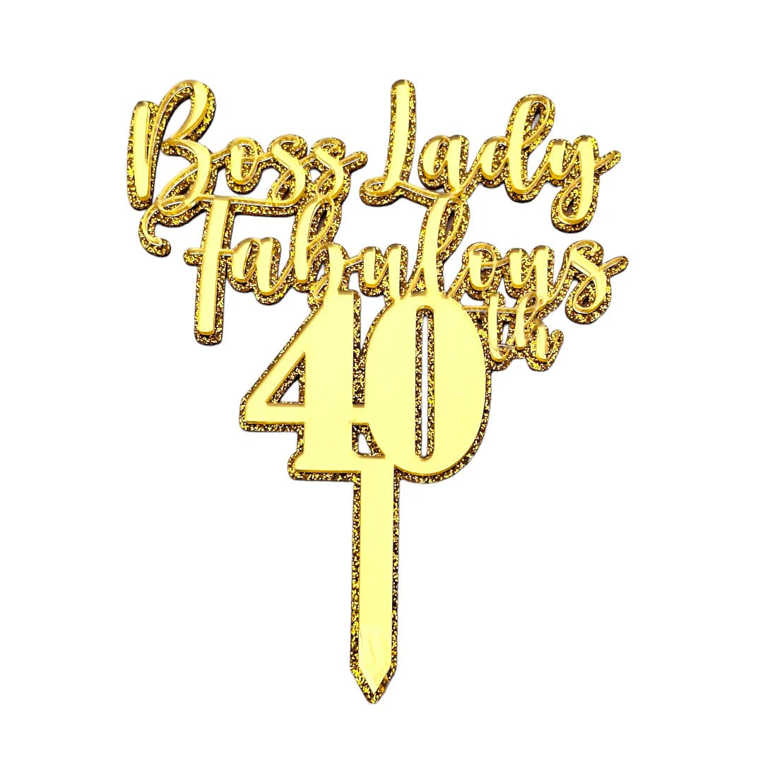 Custom Double-Layered Acrylic Cake Topper 6 Inches  By Display & Wonder – Handcrafted in the UK