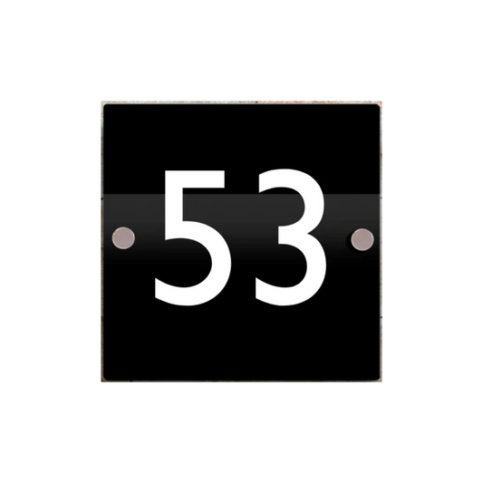 Contemporary Floating Acrylic House Sign – Custom Door Number Plaque by DISPLAY & WONDER Size: 12 x 5.6 inches (30.48cm x 14.22cm)