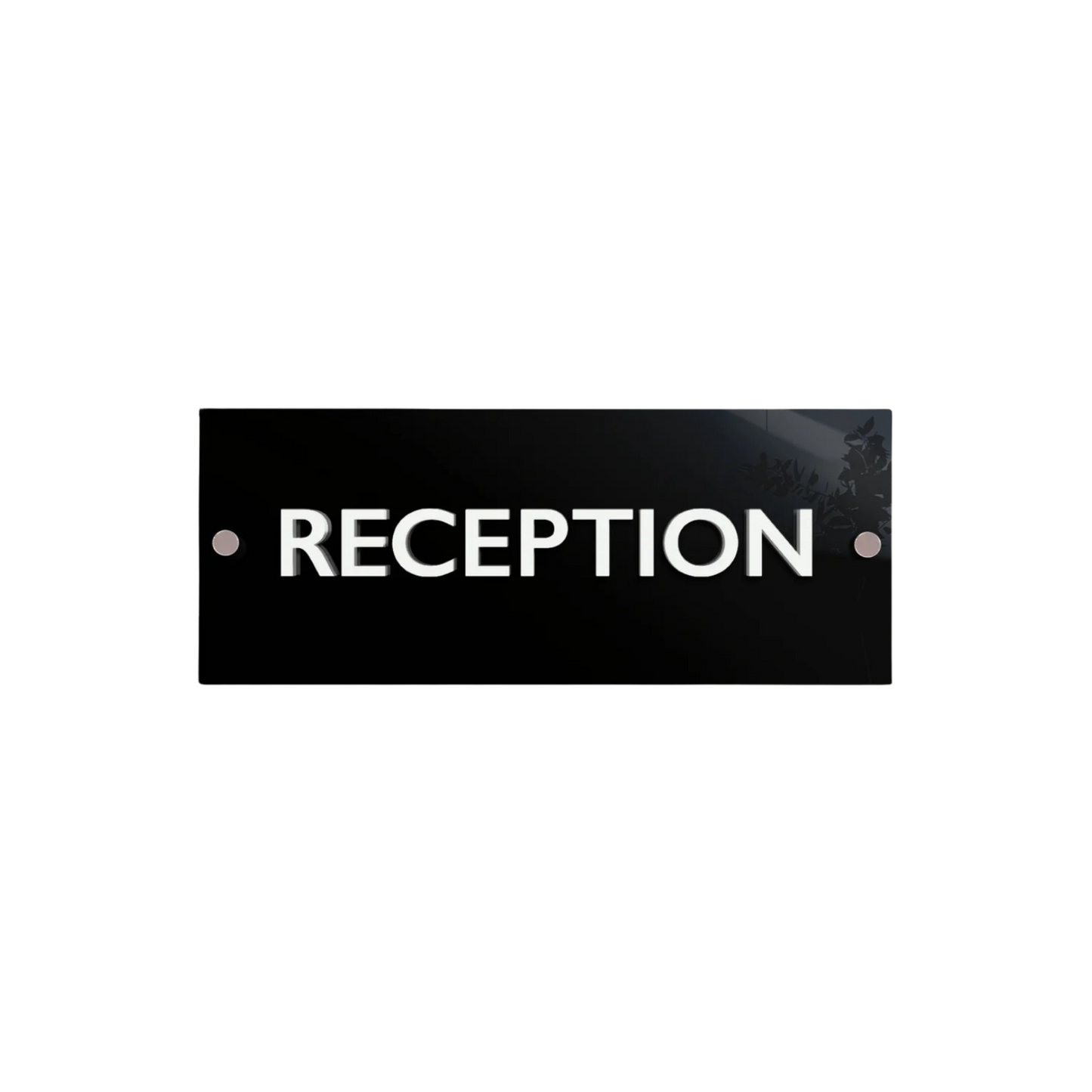 Black Acrylic Sign with 3D Lettering – Way Finder &amp; Building Wall Sign