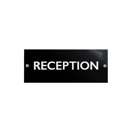 Black Acrylic Sign with 3D Lettering – Way Finder &amp; Building Wall Sign