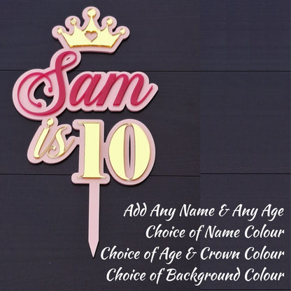 Personalised Double Layer 5 Inches Acrylic Cake Topper – DISPLAY & WONDER