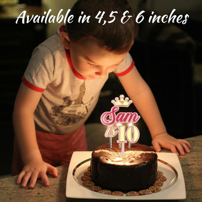 Personalised Double Layer 5 Inches Acrylic Cake Topper – DISPLAY & WONDER