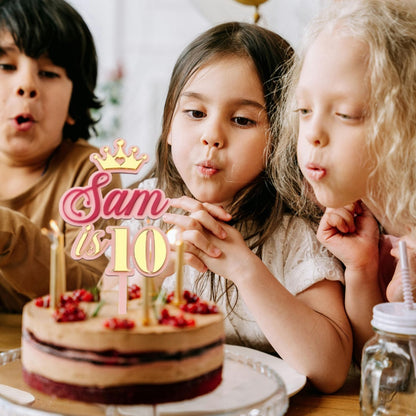 Personalised Double Layer 5 Inches Acrylic Cake Topper – DISPLAY & WONDER