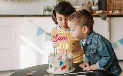 Personalised Double Layer 5 Inches Acrylic Cake Topper – DISPLAY & WONDER