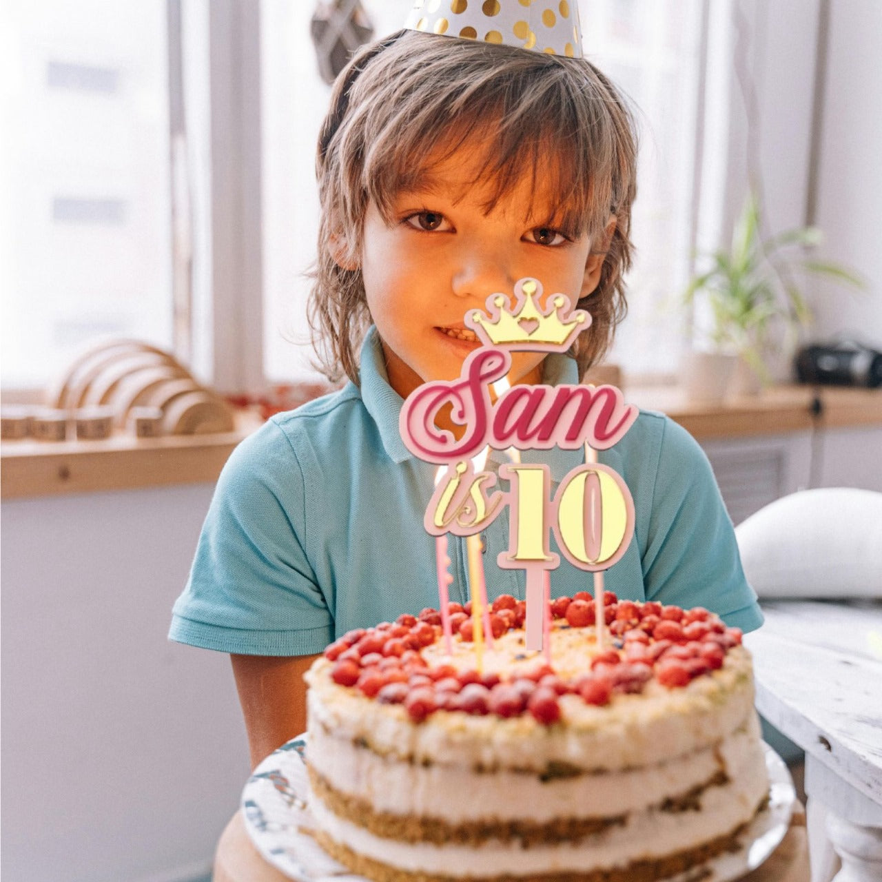 Personalised Double Layer 5 Inches Acrylic Cake Topper – DISPLAY & WONDER