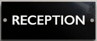 Black Acrylic Sign with 3D Lettering – Way Finder &amp; Building Wall Sign